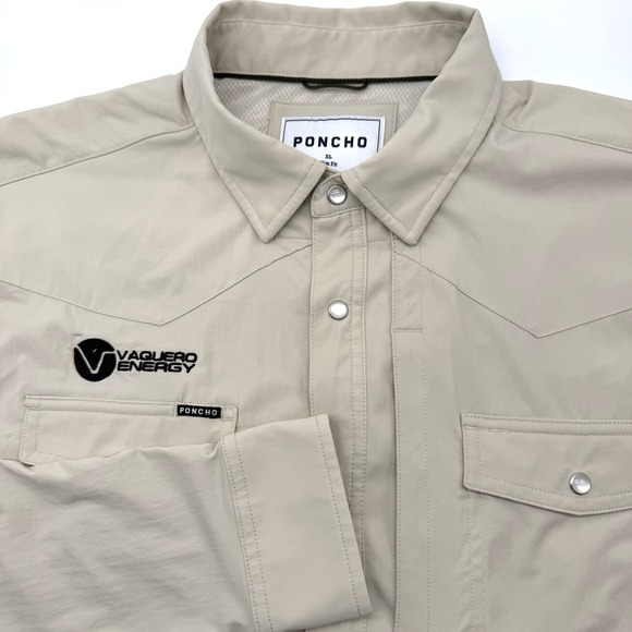 Poncho Other - Poncho Slim Fit Men's Long Sleeve Pearl Snap XL Vaquero Energy Logo Cowboy Rodeo